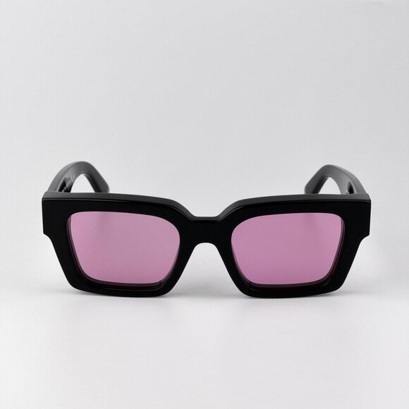 Off-White VIRGIL Sunglasses – Black Square Frame Pink Lense | Model OERI008 1030 - Picture 1 of 11